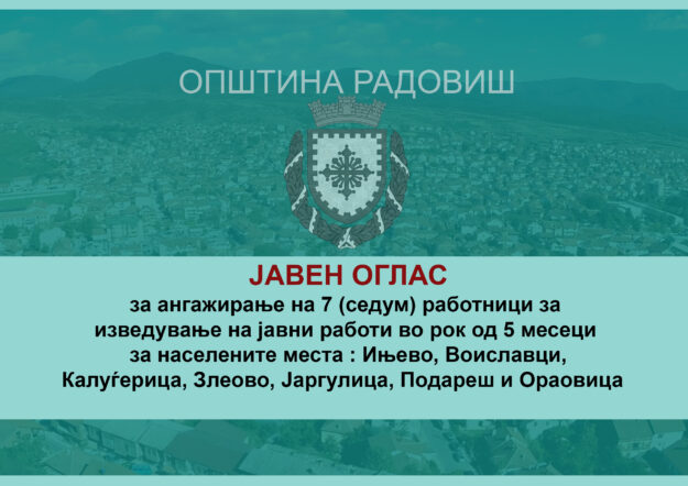 Javen Oglas za Angaziranje lica-